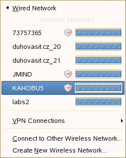 Доступные сети в Апплете NetworkManager GNOME