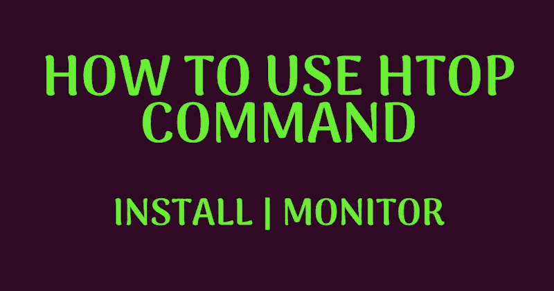Htop — монитор процессов в Linux