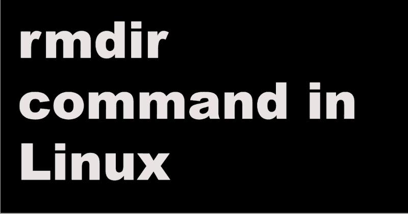Использование команды Linux rmdir с примерами
