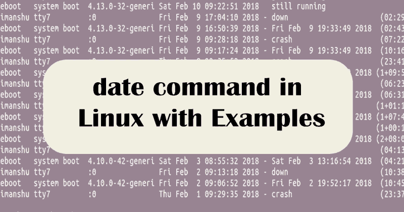 Примеры использования команды date в Linux