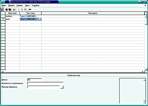 Создание таблицы с данными