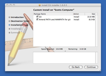 Инсталлятор Git под OS X
