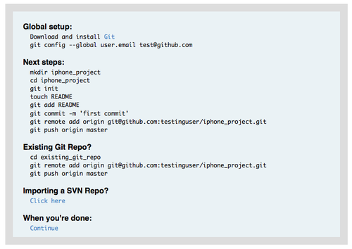 Инструкции для нового репозитория