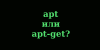 Разница между APT и APT-GET